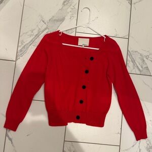 Philip Lim red cardigan